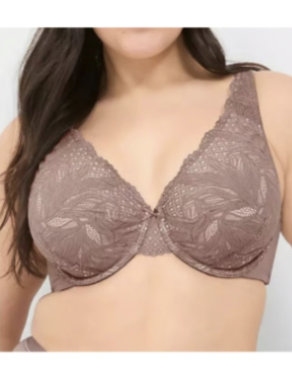 Cacique Lace Underwire Bra in Mauve